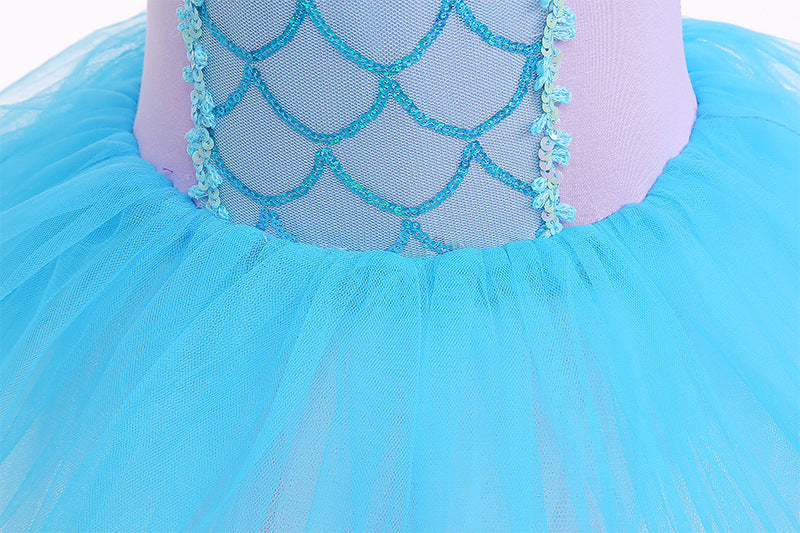 Vestido infantil de princesa sirena