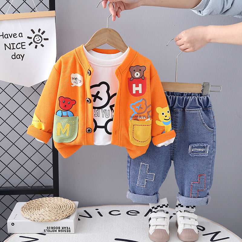 Conjunto infantil de 3 piezas de osito de peluche