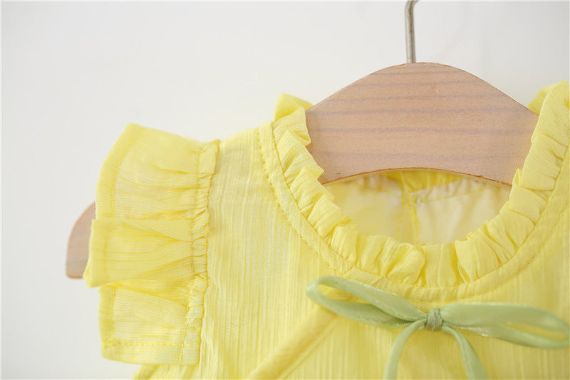 Children's Summer Dress with Little Flowers