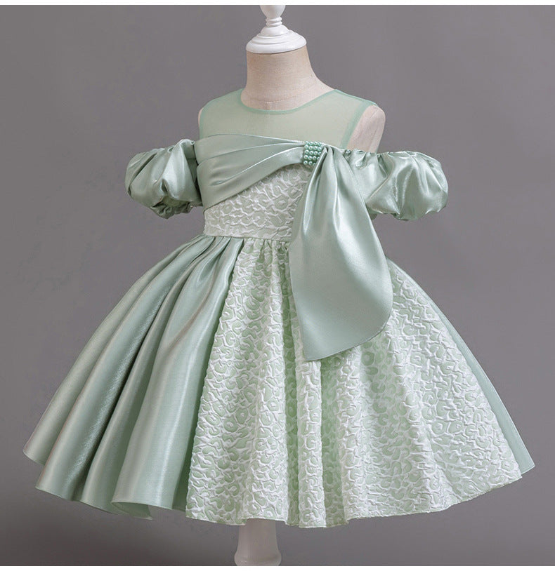 Luxury Children's Party Dress with Drop Sleeves