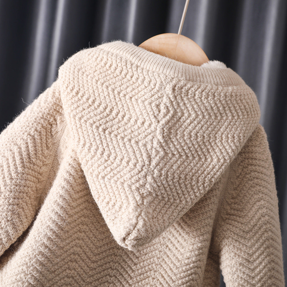 جاكيت بناتي مبطن مع جيوب