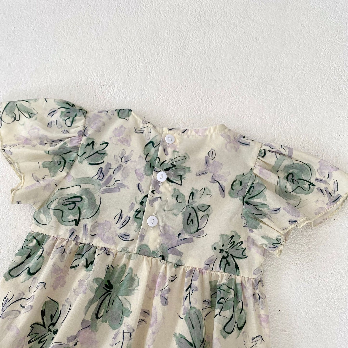 Floral Bow Girl's Bodysuit