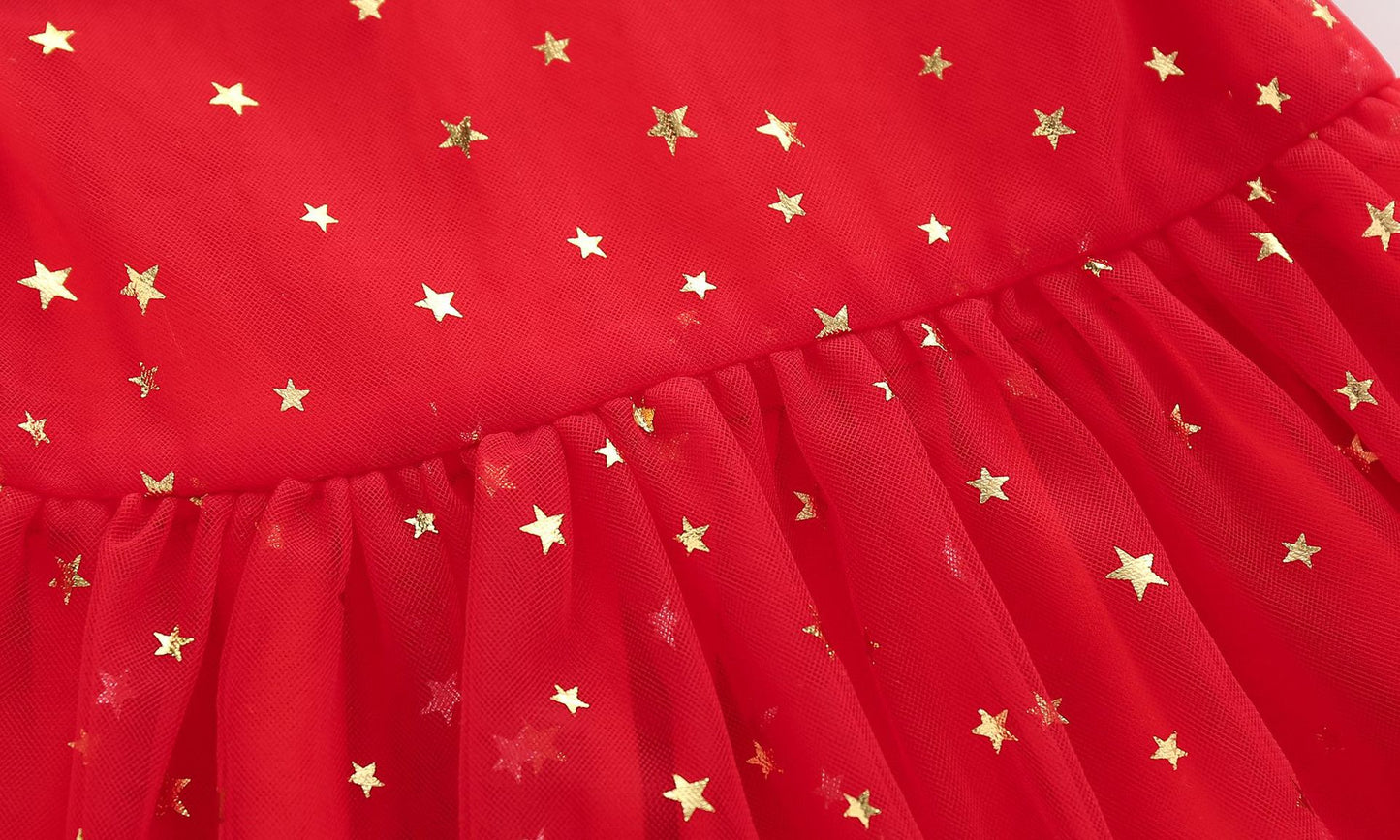 Vestido rojo infantil Estrellitas
