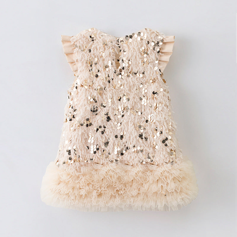 Children's Sequin Bow Dress