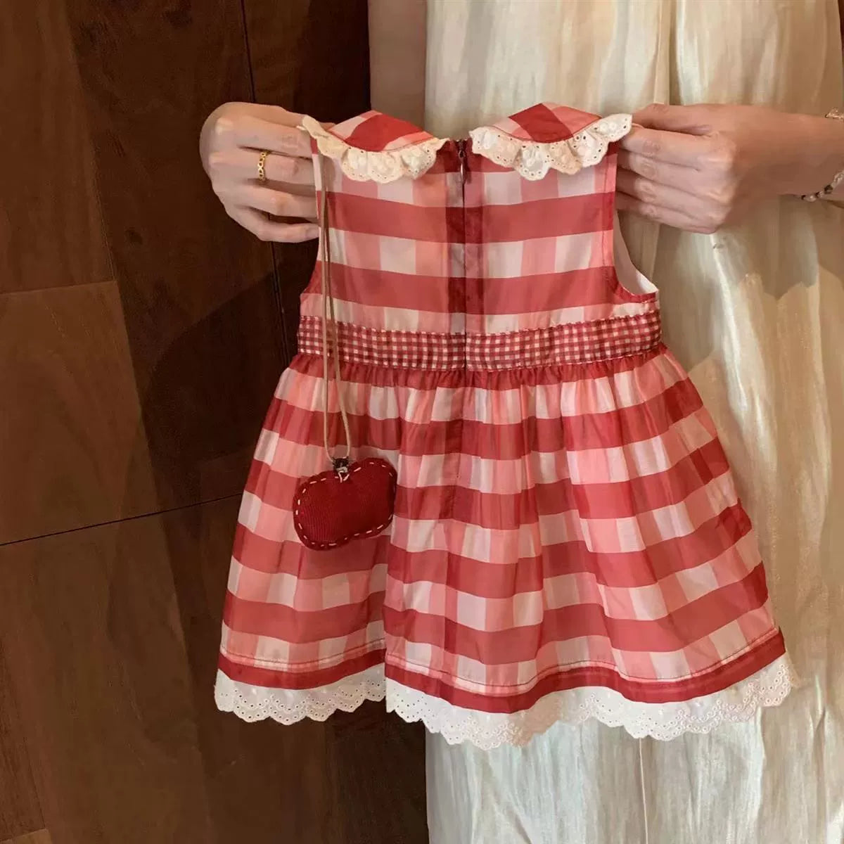 Children's Cherry Plaid Dress