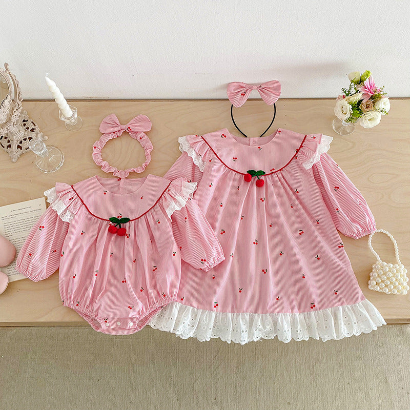 Pink Cherry Children's Bodysuit/Dress