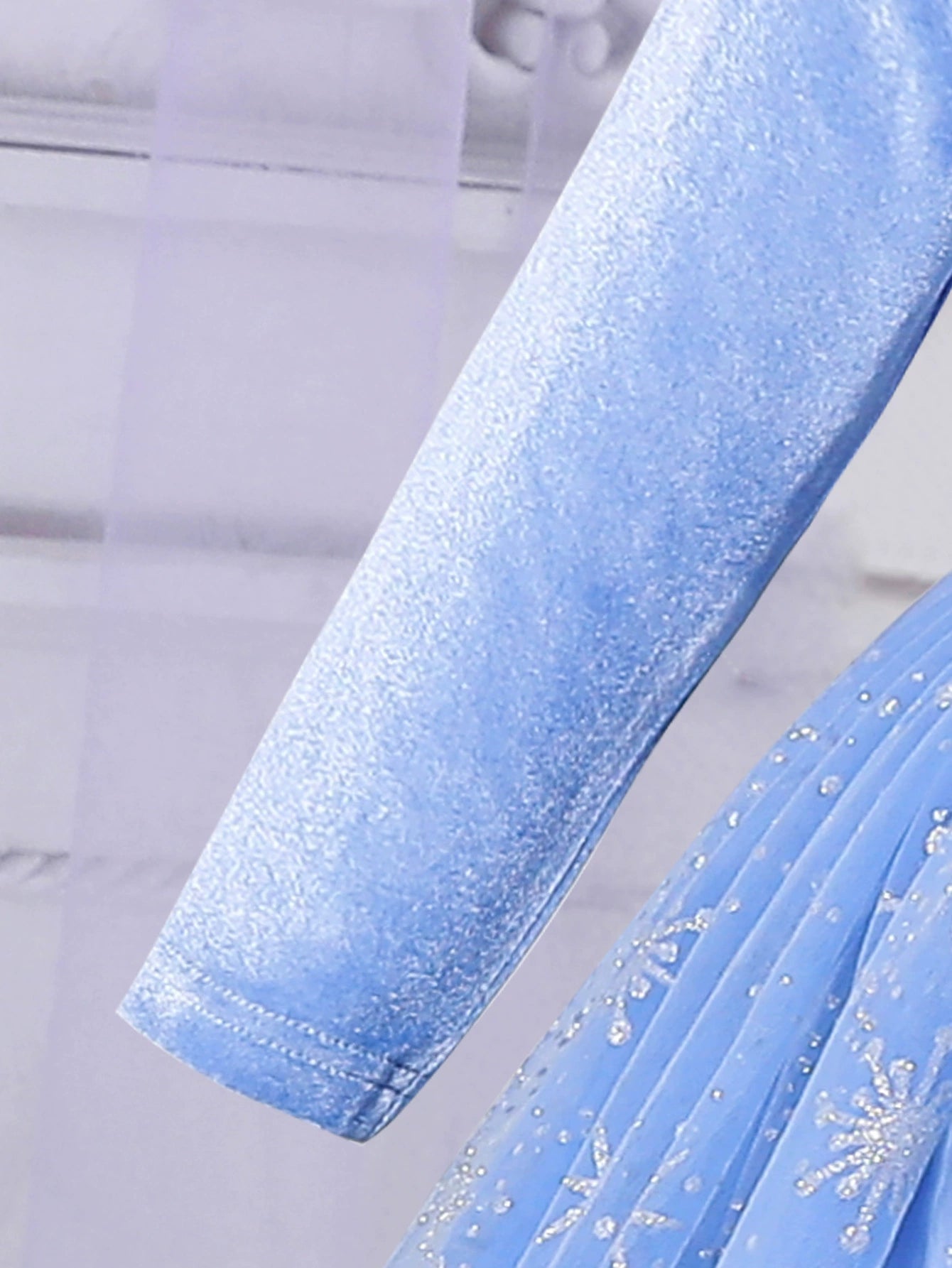 Children's Blue Velvet Dress
