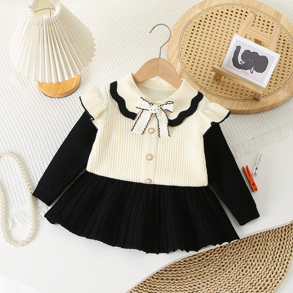Girls' Bow Knit Set