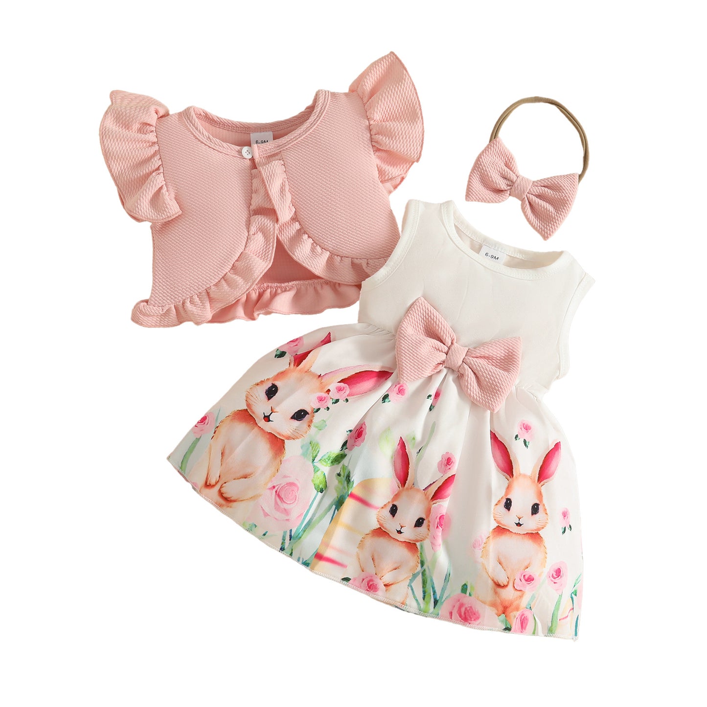 Children's Set with Bunnies and Bows