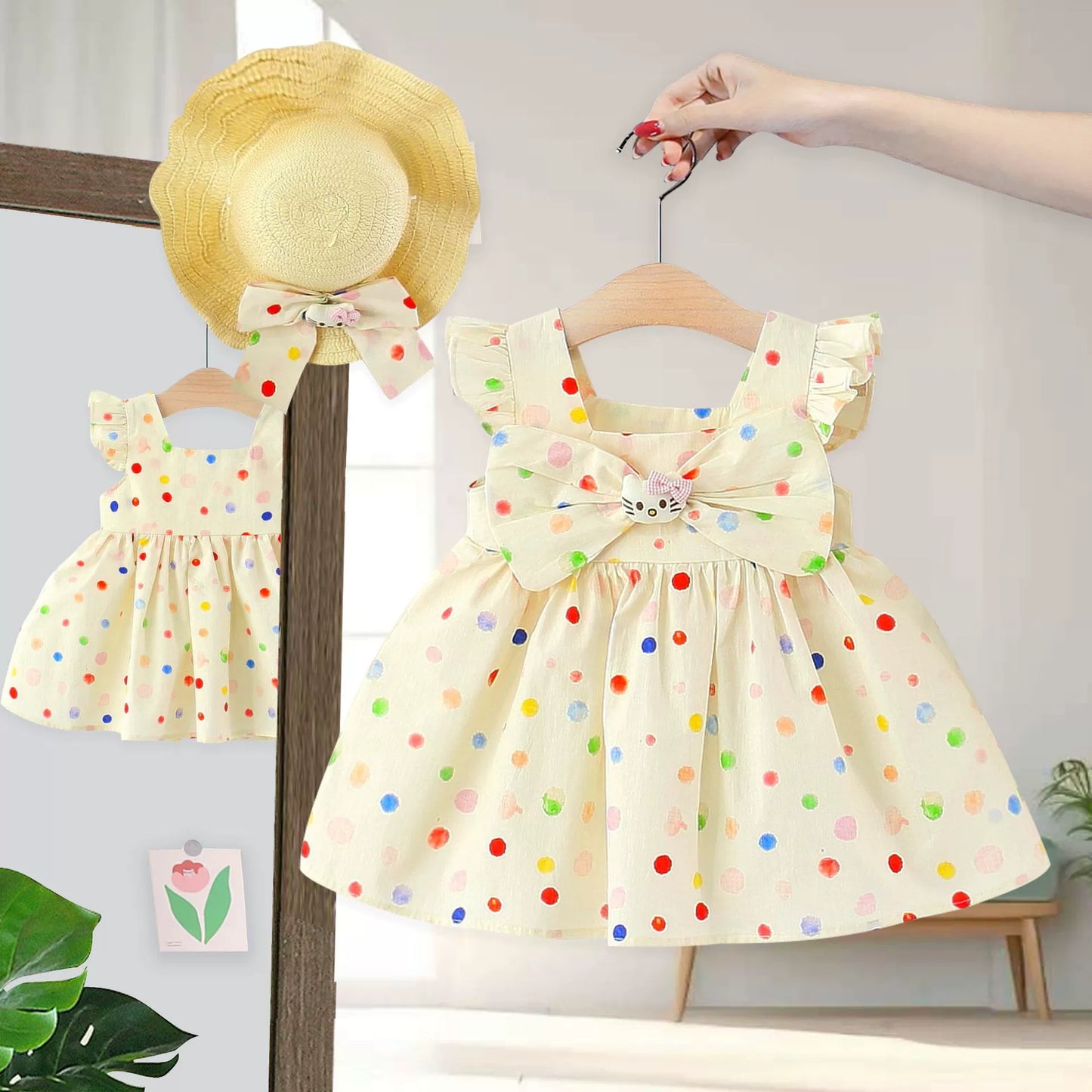 Colorful Polka Dot Children's Dress