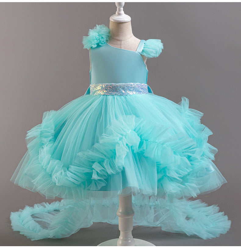 Party Dress with Tulle Ruffles