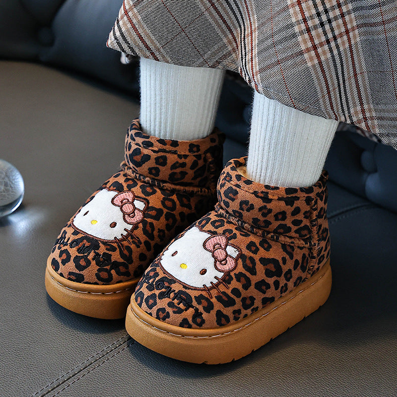 Fashion Boots PU Short Plush Warm Girls Boots