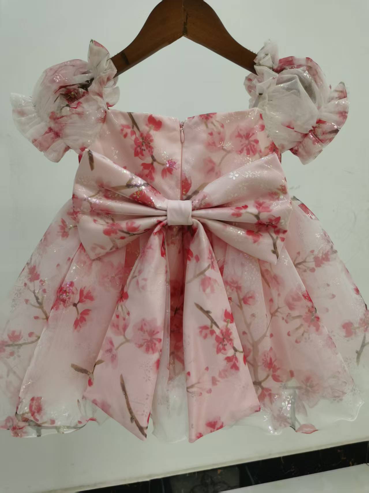 Children's Floral Bow Party Dress