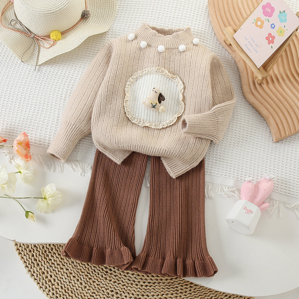 Girls' Bunny Knit Set