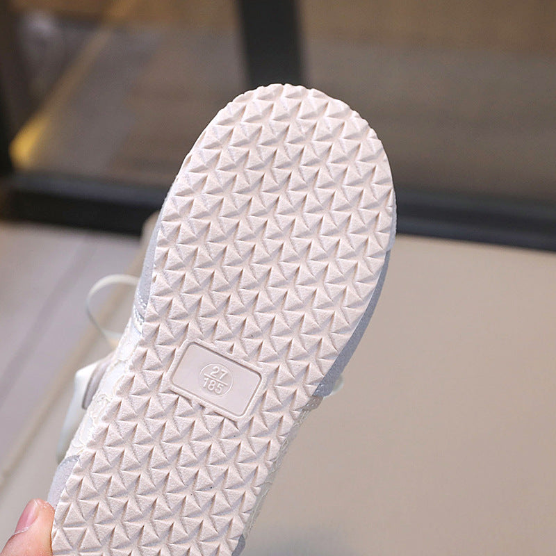 Zapatillas de tenis para niñas con encaje de lentejuelas