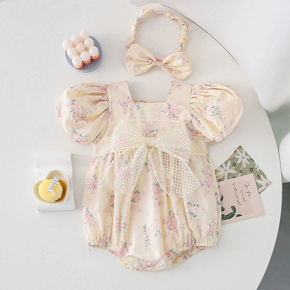 Children's Dress with Flower Bow