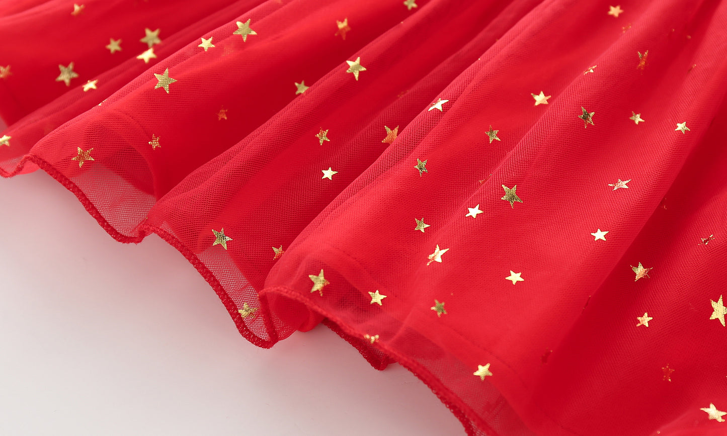 Vestido rojo infantil Estrellitas