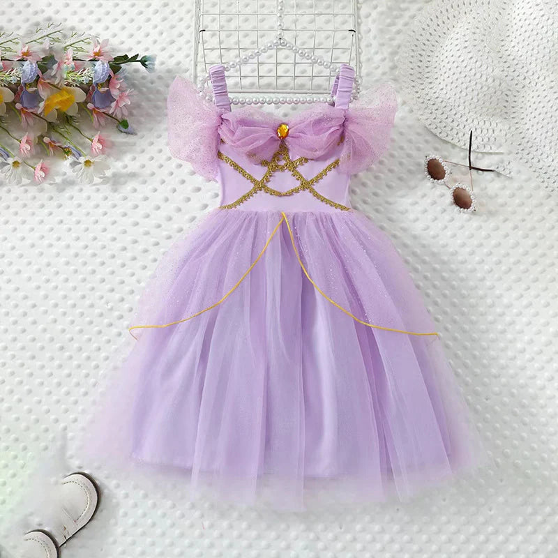Vestido infantil de princesa brillante