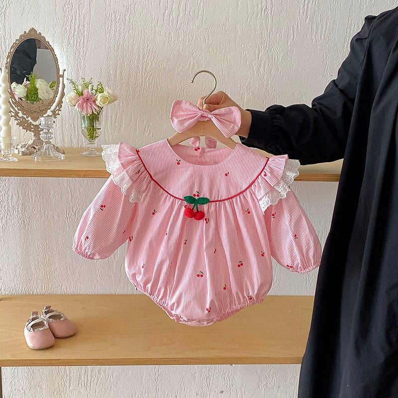 Pink Cherry Children's Bodysuit/Dress