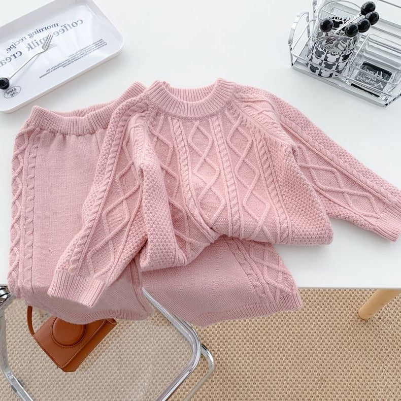 Pink Knit Girls' Set