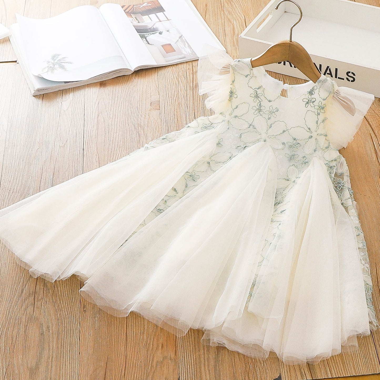 Children's Floral Tulle Dress