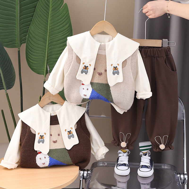 Conjunto Infantil Inverno Ursinho 3 قطع