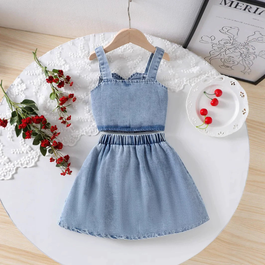 Children's Summer Jeans Cherry Set