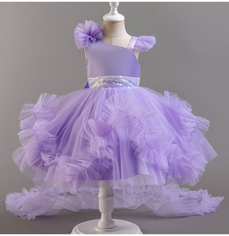 Party Dress with Tulle Ruffles
