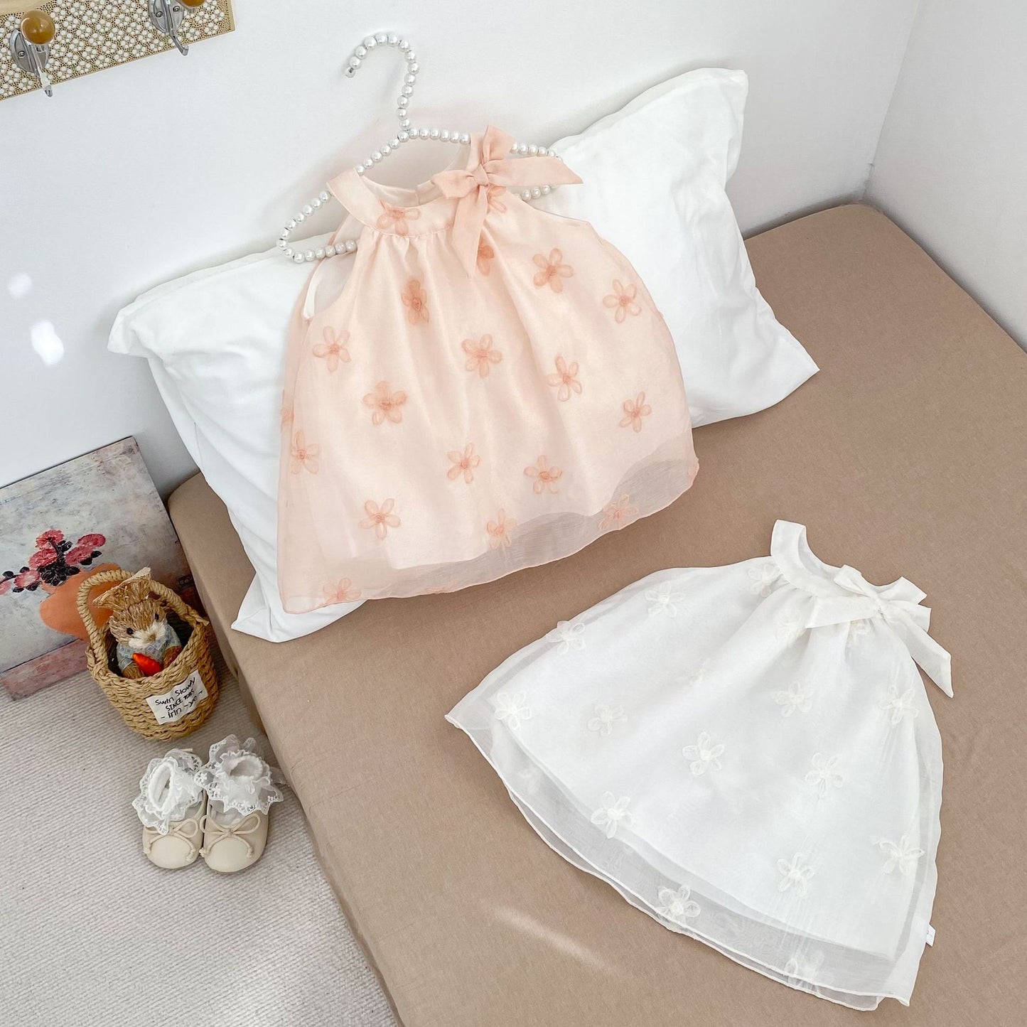 Children's Tulle Dress with Little Flowers