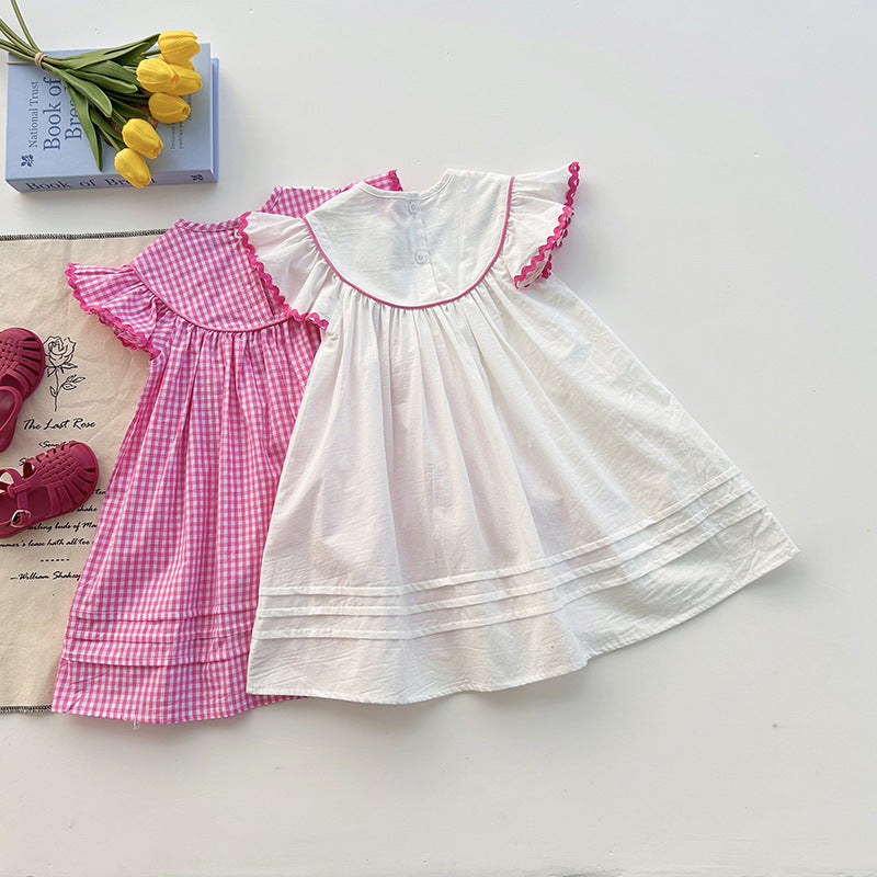 Children's Dress with Hearts Collar