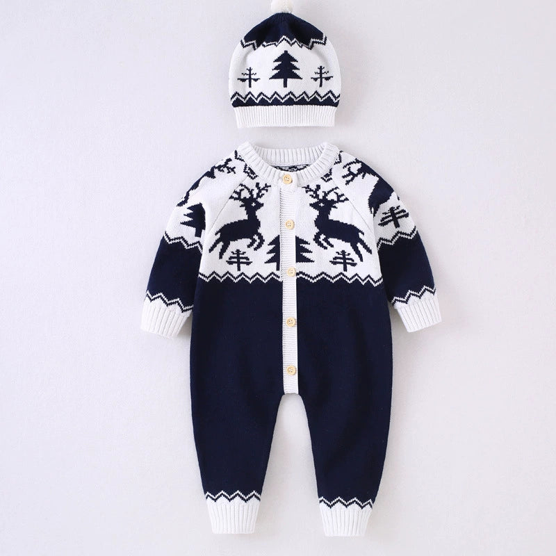 Baby Boys’ Knit Winter Romper