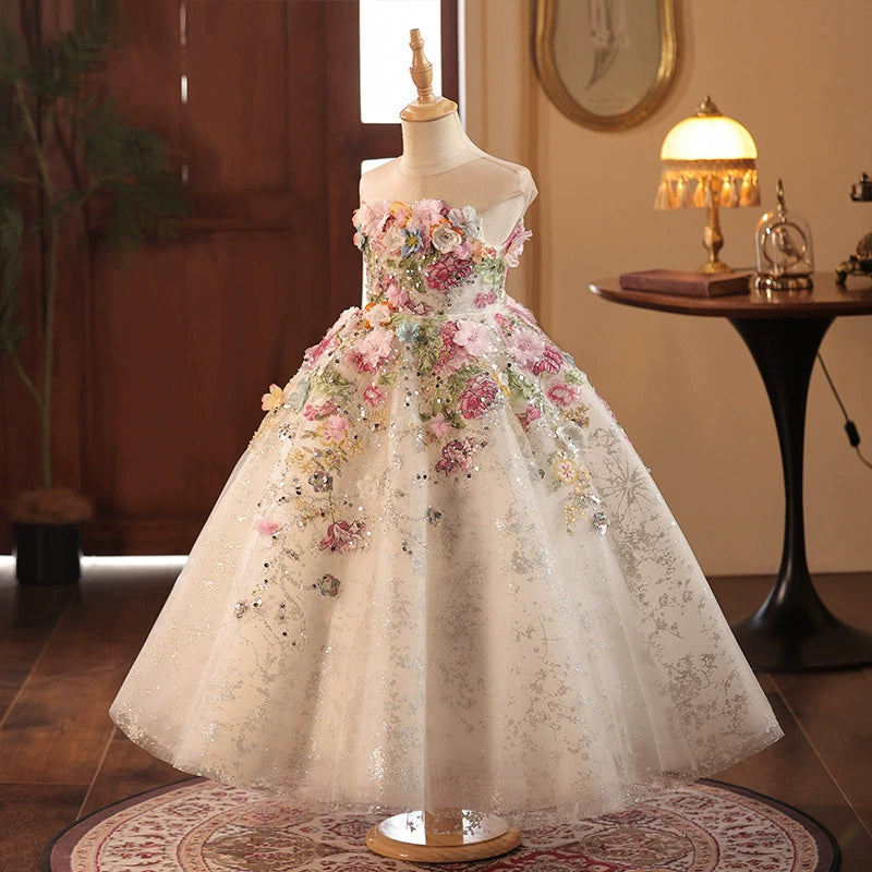 Children's Long Floral Dress