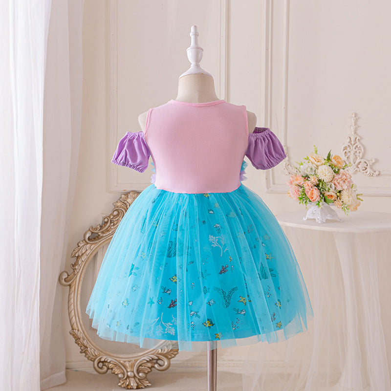 Vestido infantil de princesa sirena