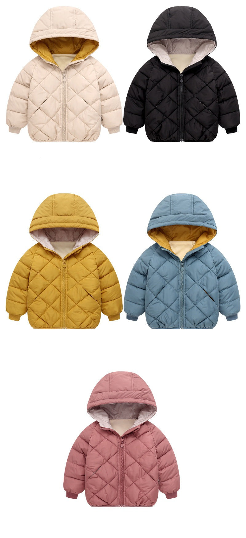 Chaqueta cálida con capucha para niños