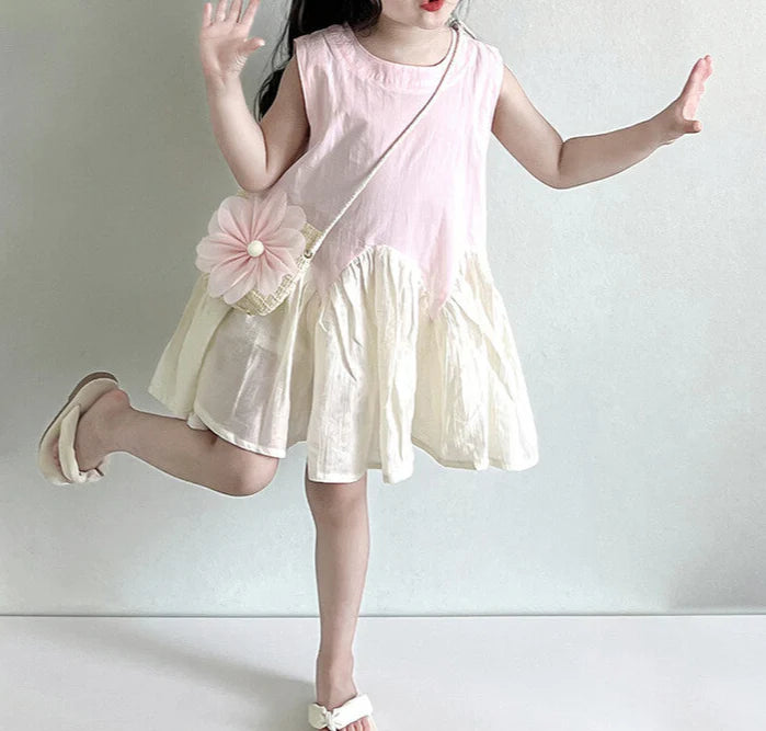 Children's Summer Dress + Flower Bag