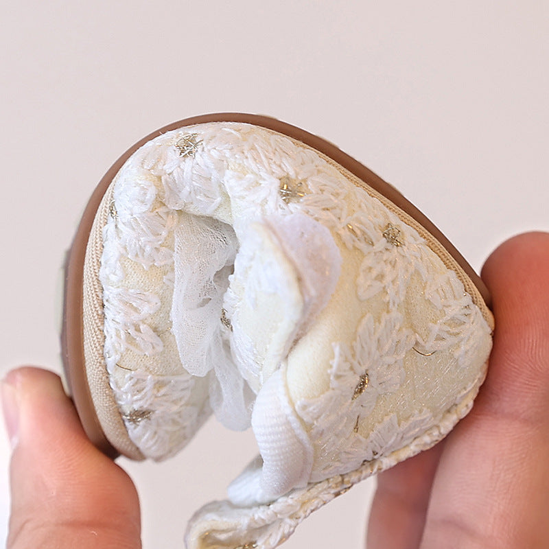 Girls' Lace Flower Shoes