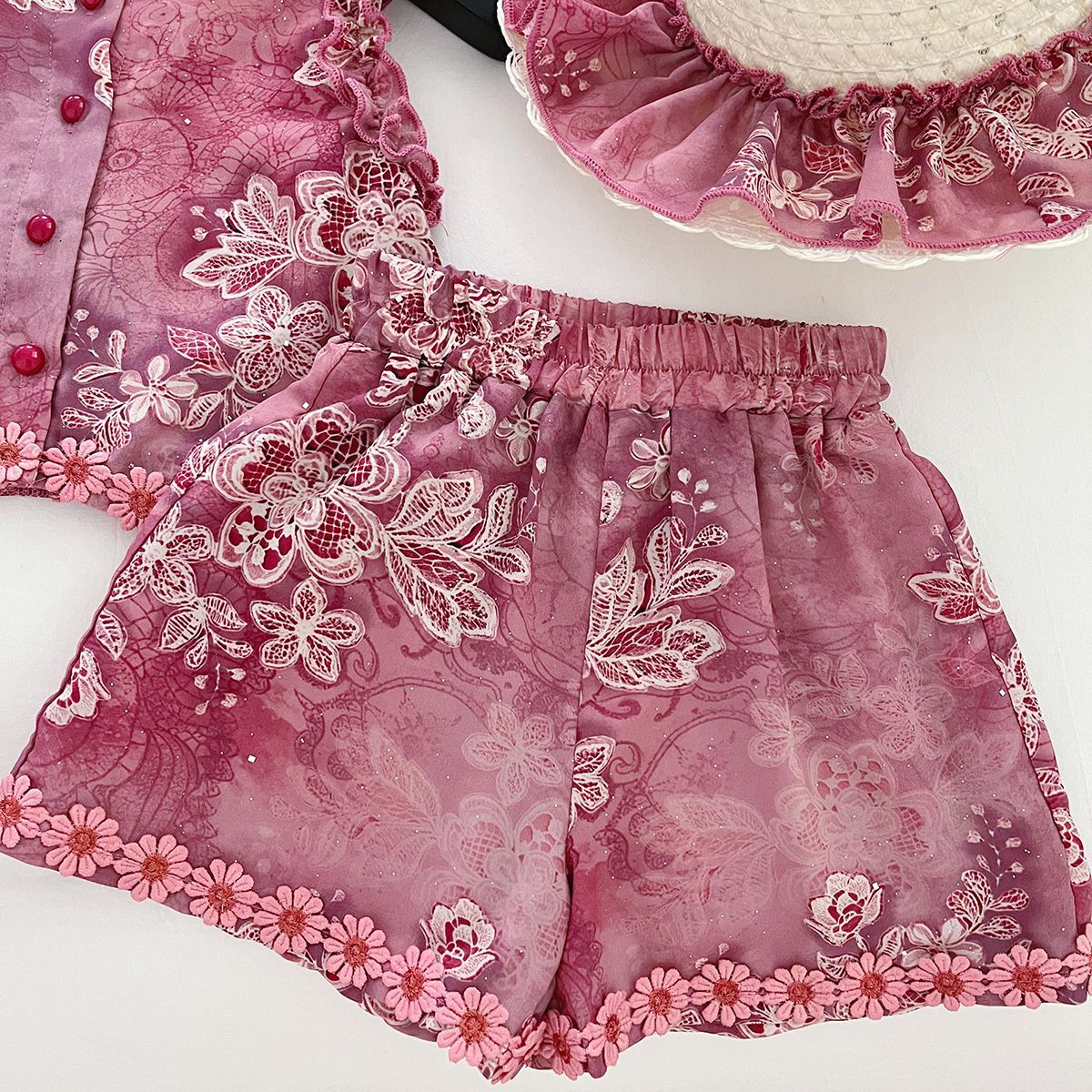 Children's Lace Floral Set