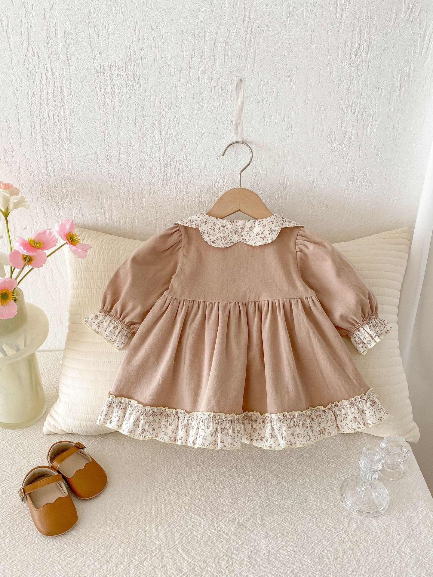 Children's Dress with Flower Bars