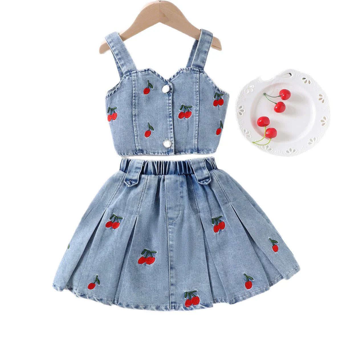 Children's Summer Jeans Cherry Set