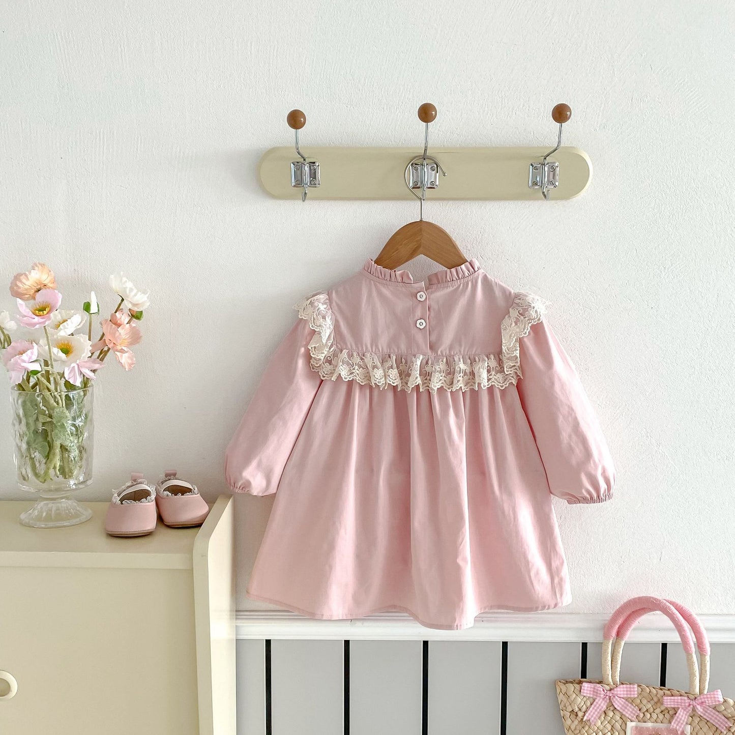 Children's Dress with Embroidery and Bow