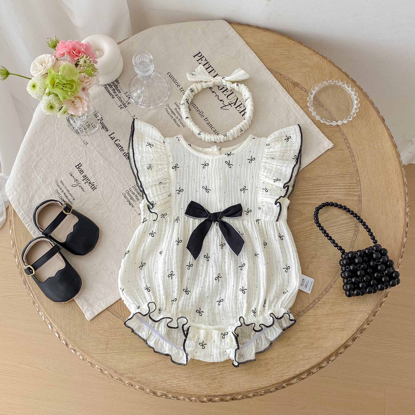 Girls' Bow Bodysuit