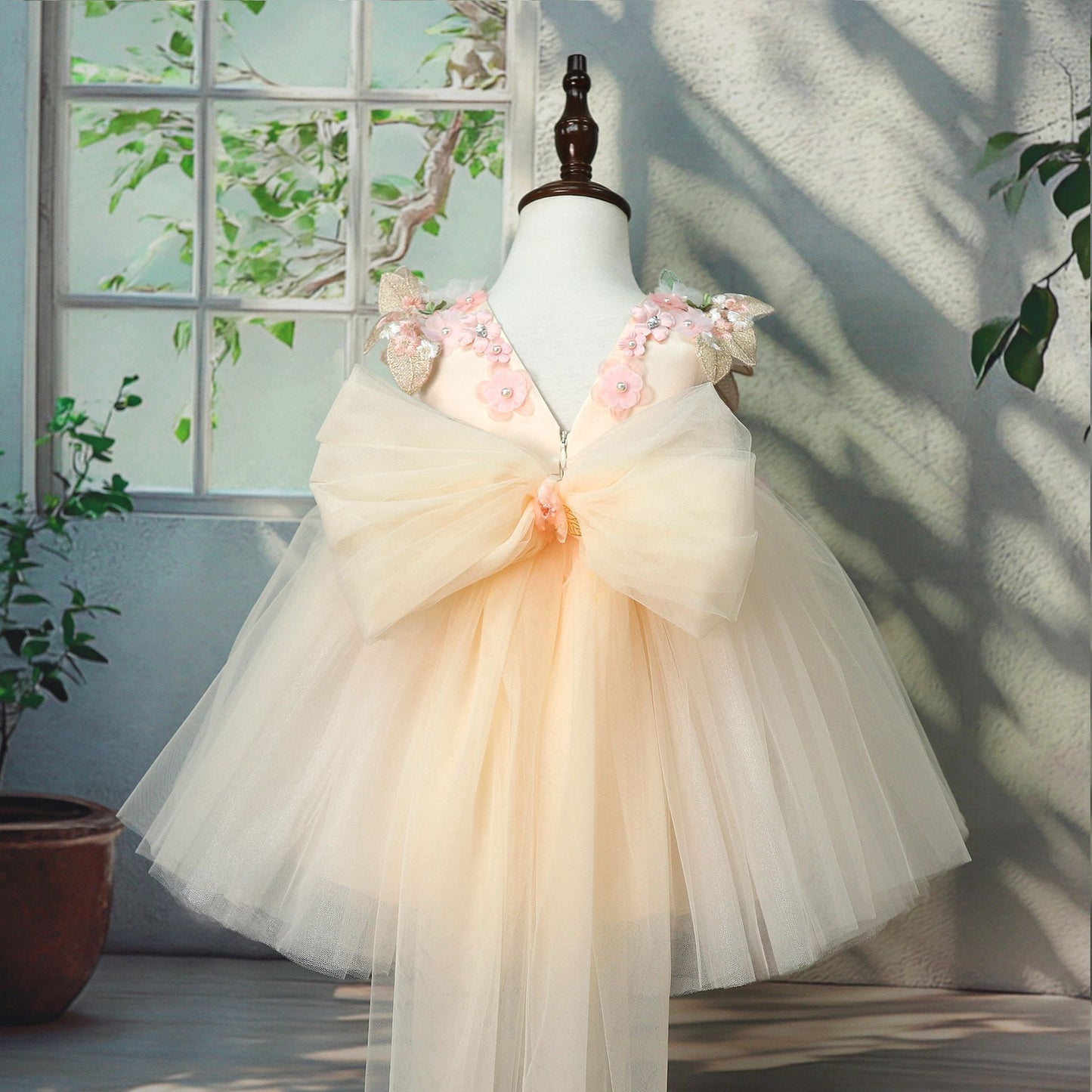 Children's Party Dress with Flowers