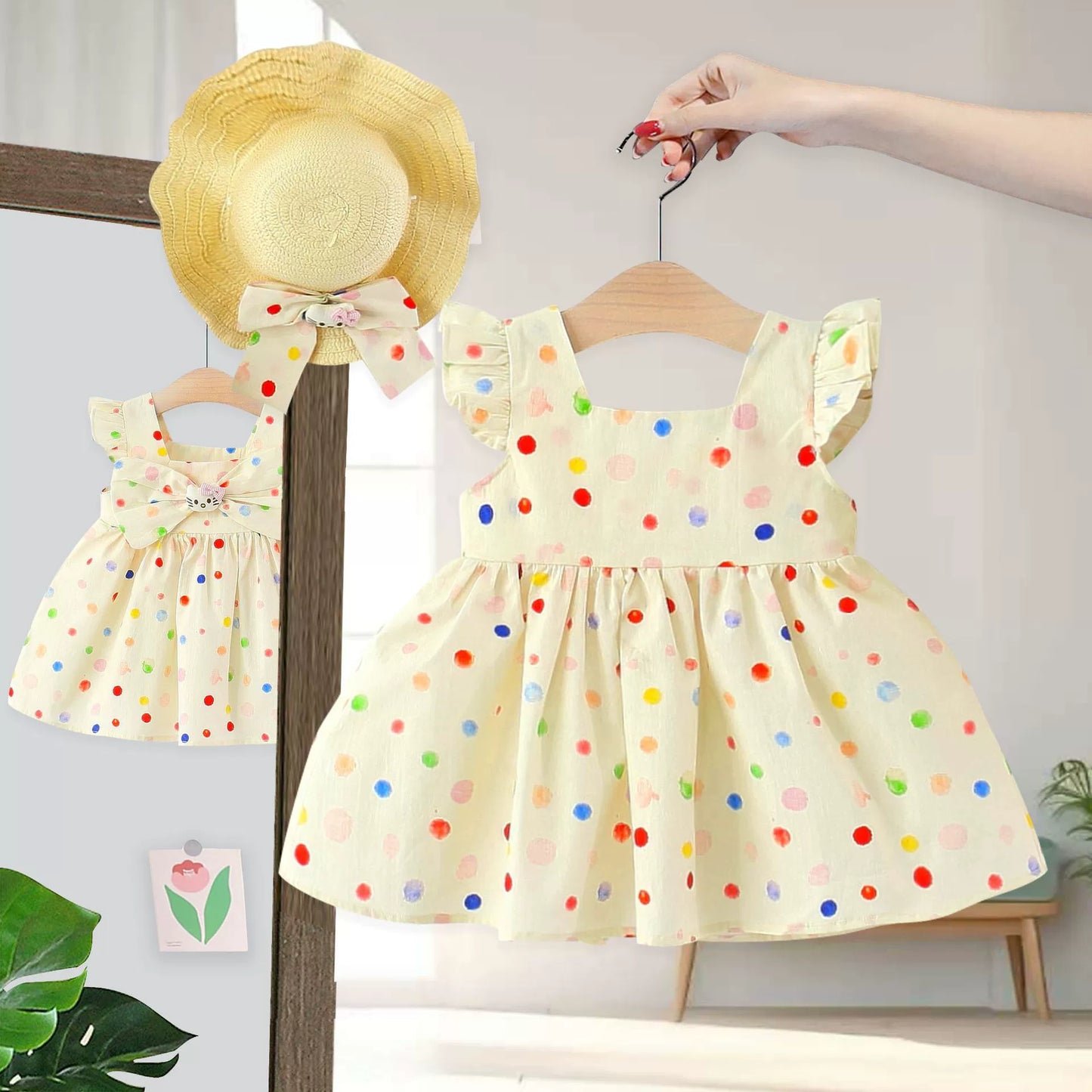 Colorful Polka Dot Children's Dress