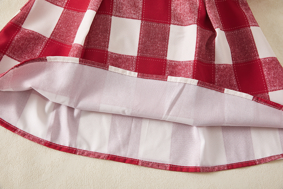 Children's Cherry Plaid Dress