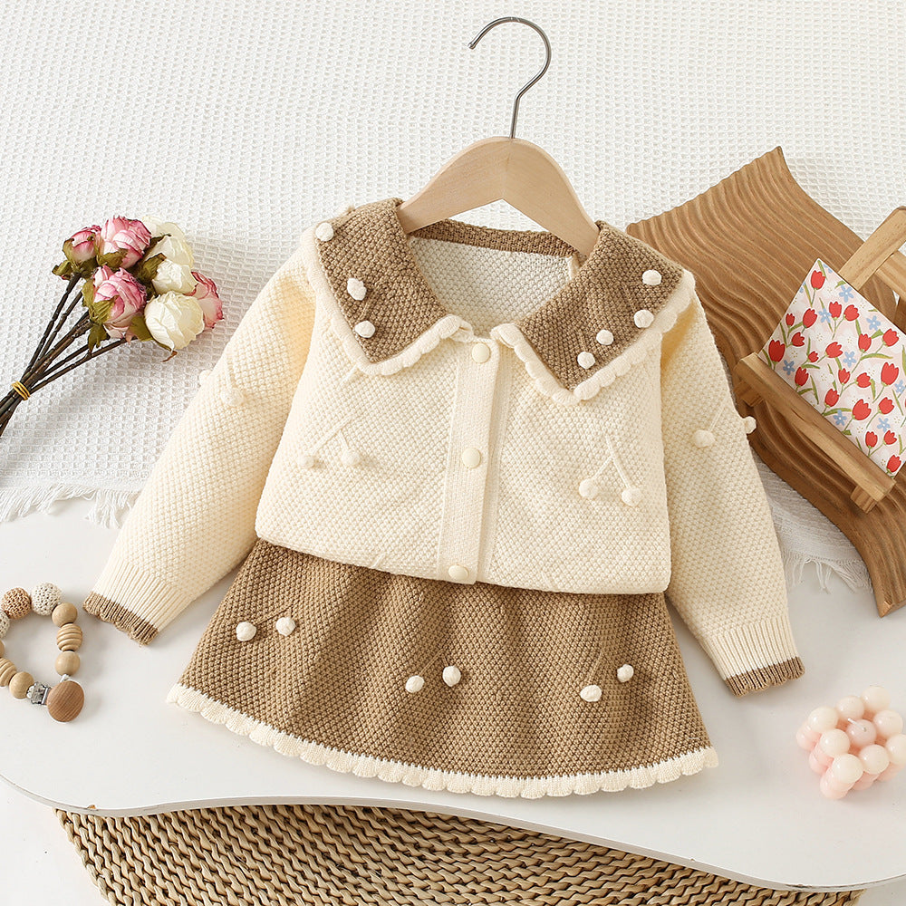 Conjunto de invierno arcoíris para niñas