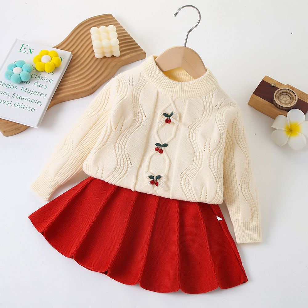 Children's Cherry Knitting Set