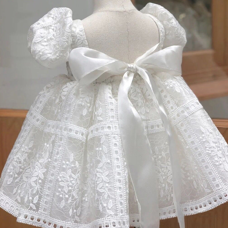 Children's Lace Dress with Bow