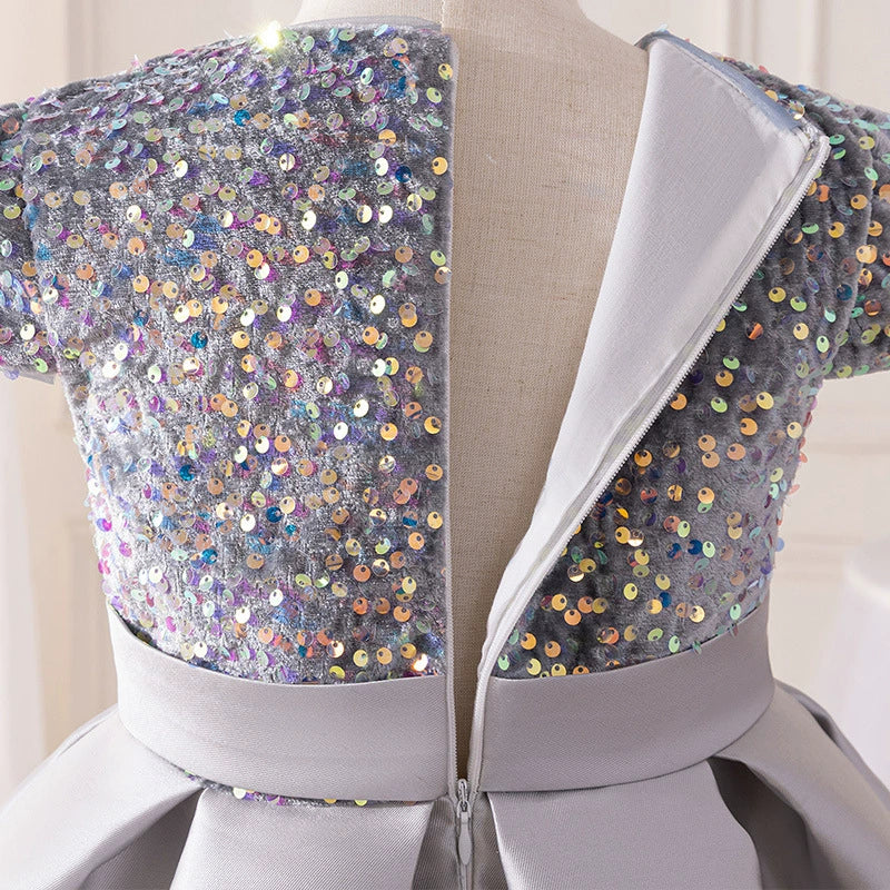 Shiny Silver Children's Dress