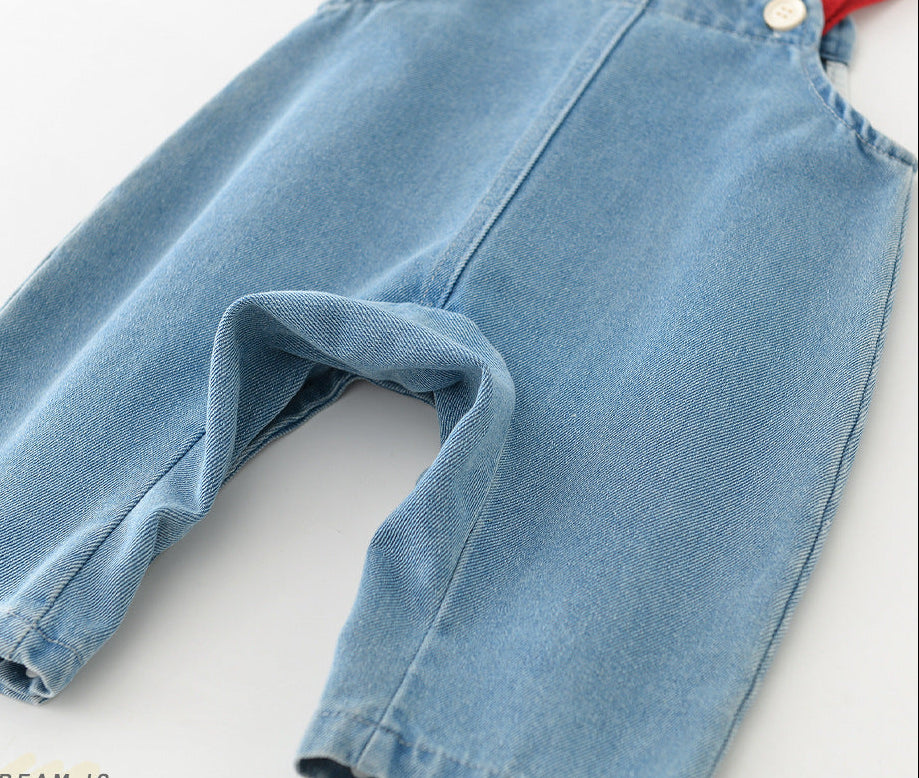 "Little Apples" Children's Dungaree & Top Set