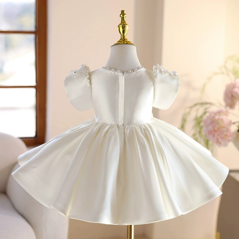 White Party Dress with Bows